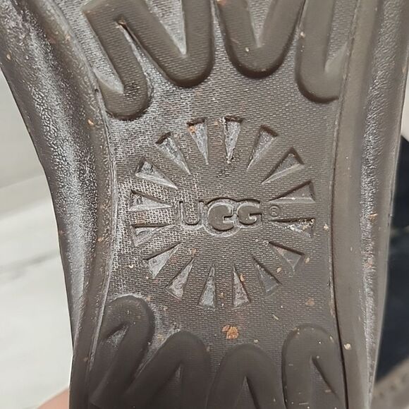 UGG Boots Kimbra Black Suede Sheepskin Fur Mid-Calf 1004742 Women's Size 9 - Picture 8 of 10